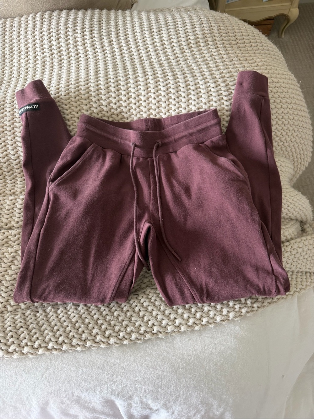 Alphalete Maroon Drawstring Joggers